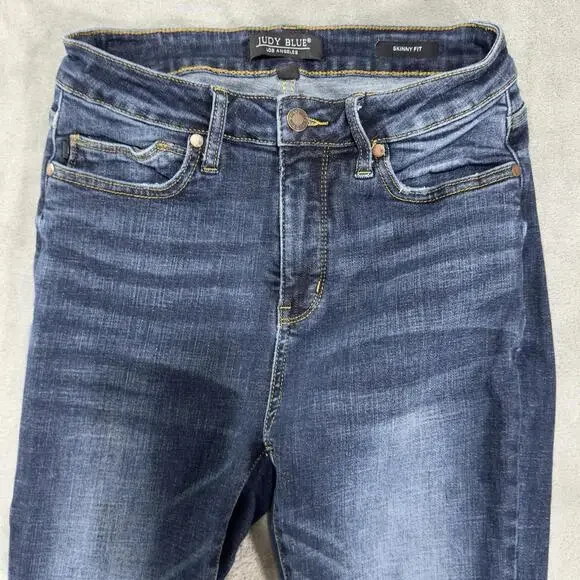 Judy Blue Skinny Jeans 7/28 High Rise Dark Wash Stretch Style JB88527 - Picture 2 of 9